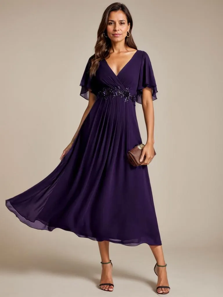 Corrieanne plus size midi Mother of the bride/groom dress