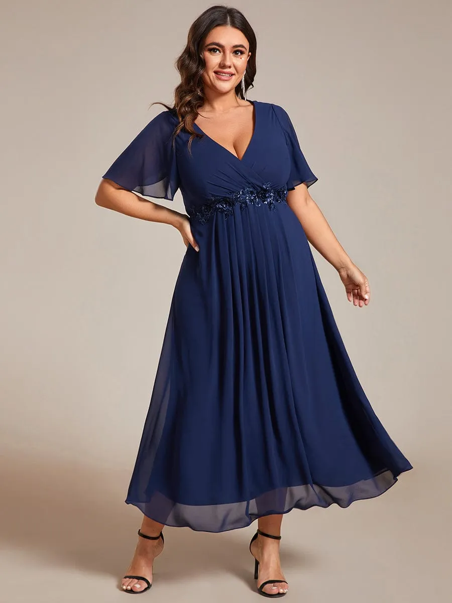 Corrieanne plus size midi Mother of the bride/groom dress