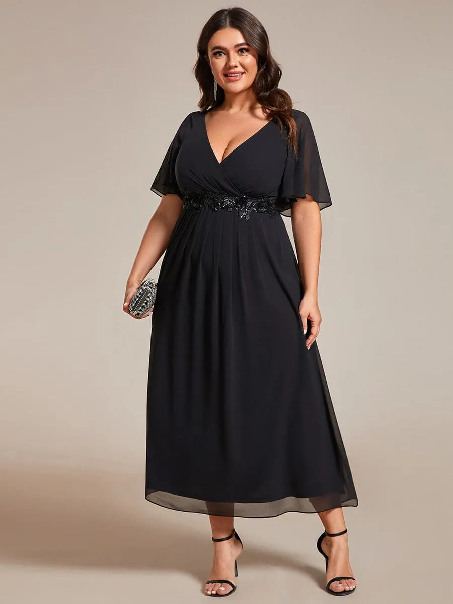Corrieanne plus size midi Mother of the bride/groom dress