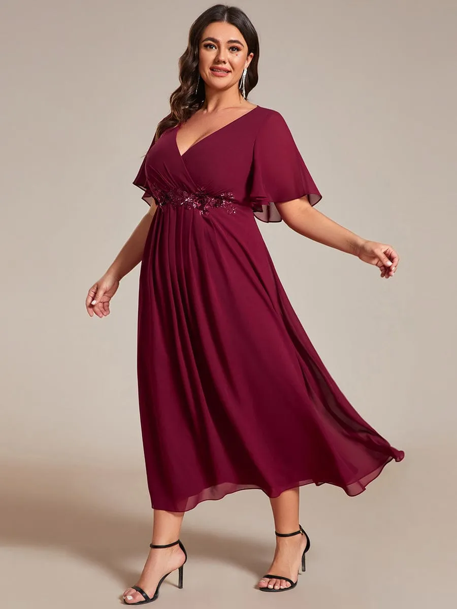 Corrieanne plus size midi Mother of the bride/groom dress