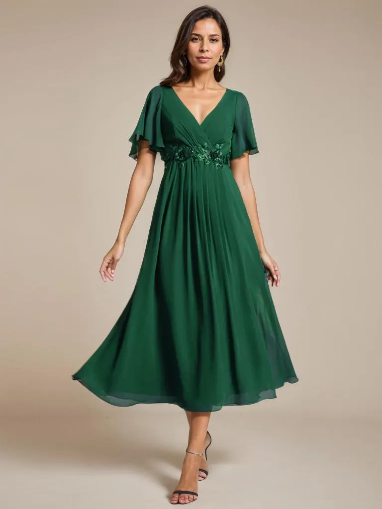 Corrieanne plus size midi Mother of the bride/groom dress