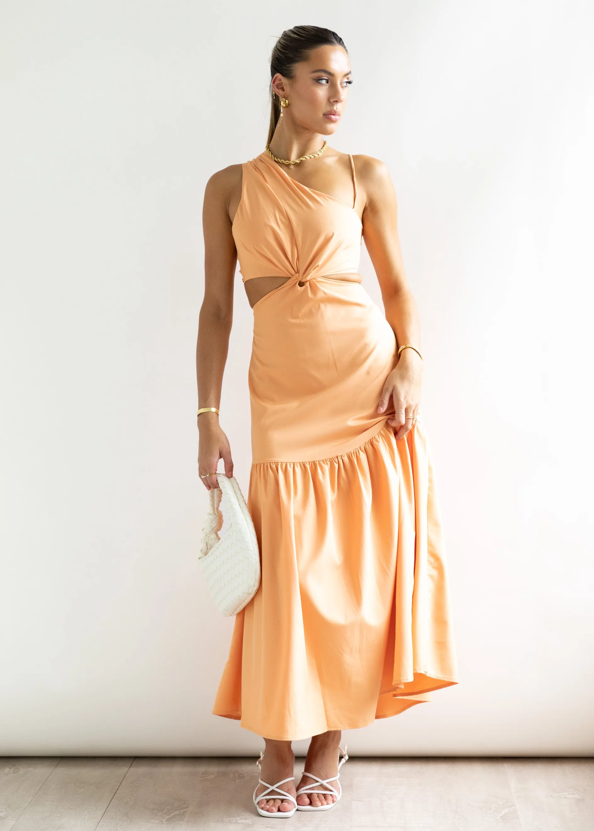 Deltia One Shoulder Maxi Dress - Mango