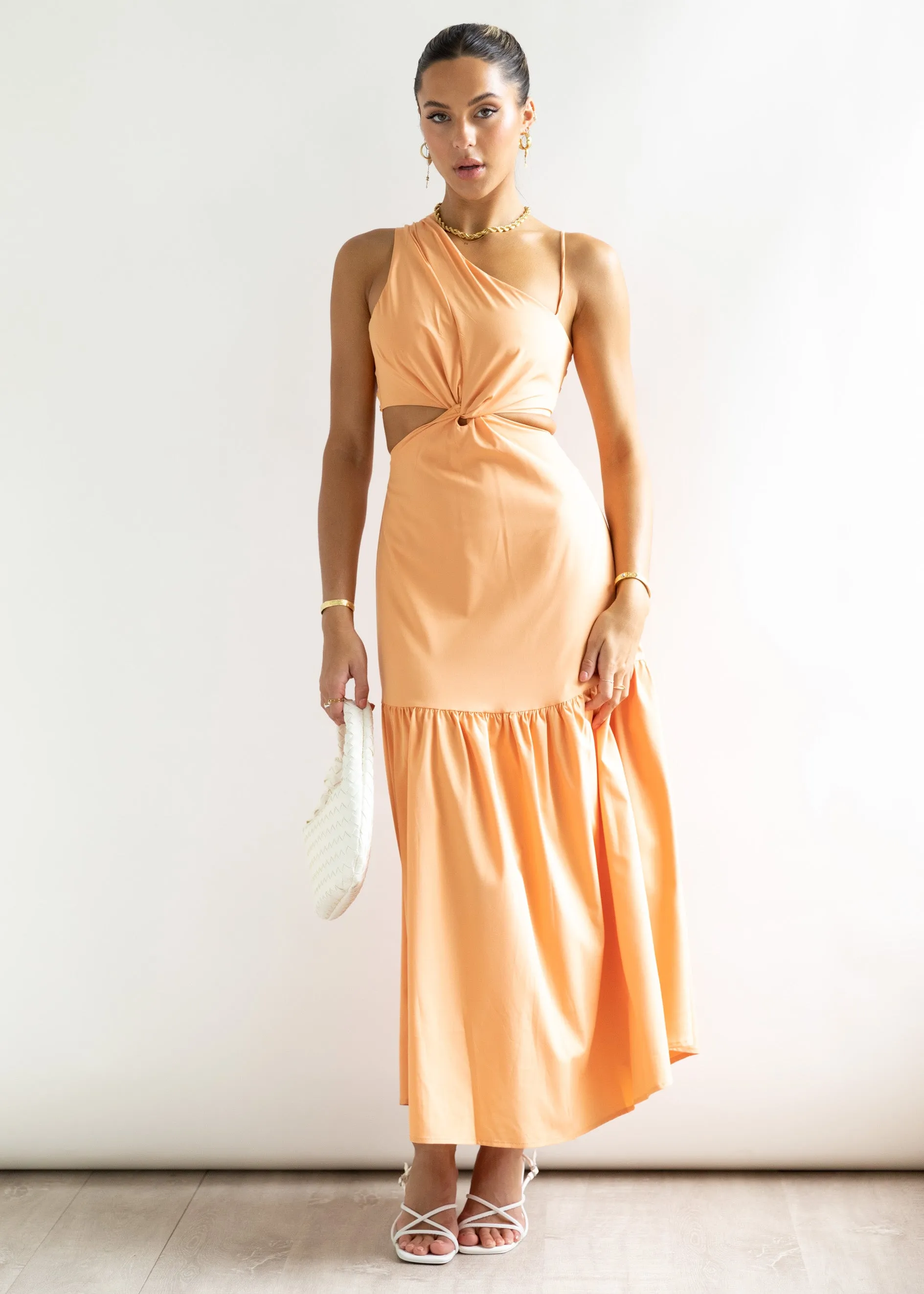 Deltia One Shoulder Maxi Dress - Mango
