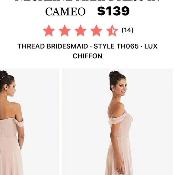 Dessy Collection Lux Chiffon Off the Shoulder Special Occasion Dress Bridesmaid