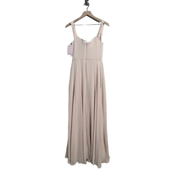 Dessy Collection Lux Chiffon Off the Shoulder Special Occasion Dress Bridesmaid