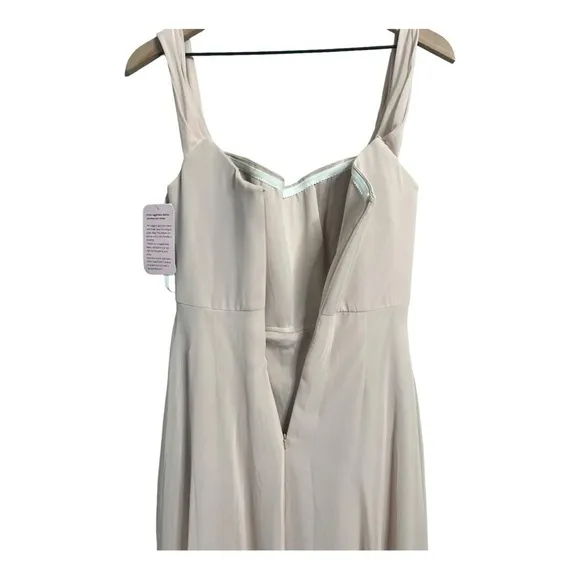 Dessy Collection Lux Chiffon Off the Shoulder Special Occasion Dress Bridesmaid