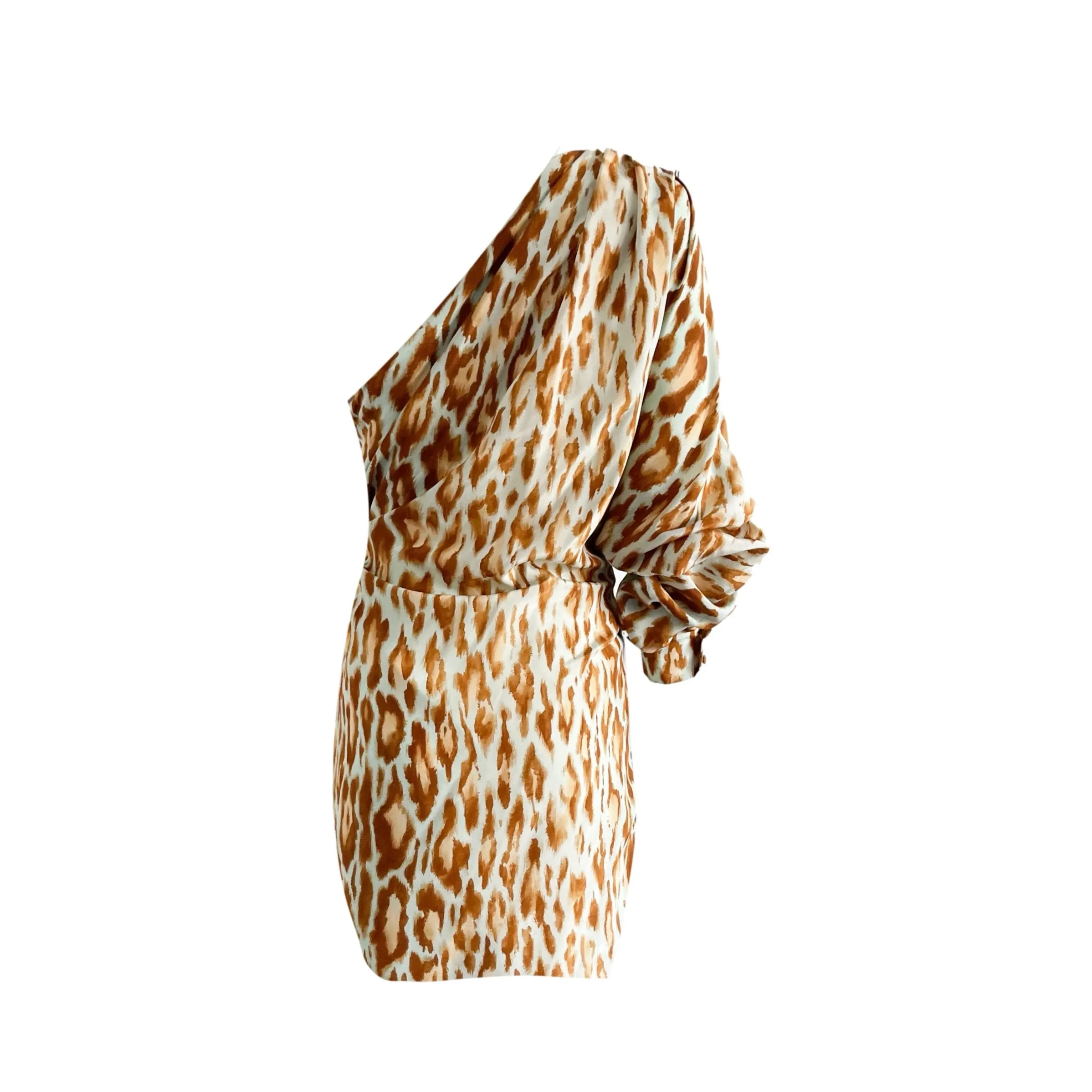 Dior Giraffe Print One Shoulder Dress