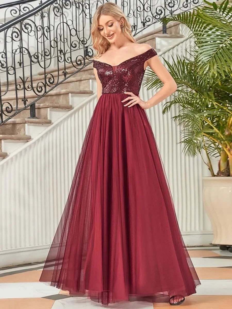 Dorine sequin and tulle ball dress in burgundy s14-16 Express NZ wide