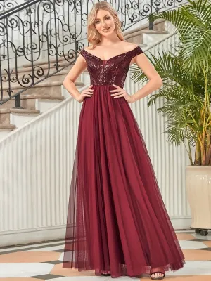 Dorine sequin and tulle ball dress in burgundy s14-16 Express NZ wide