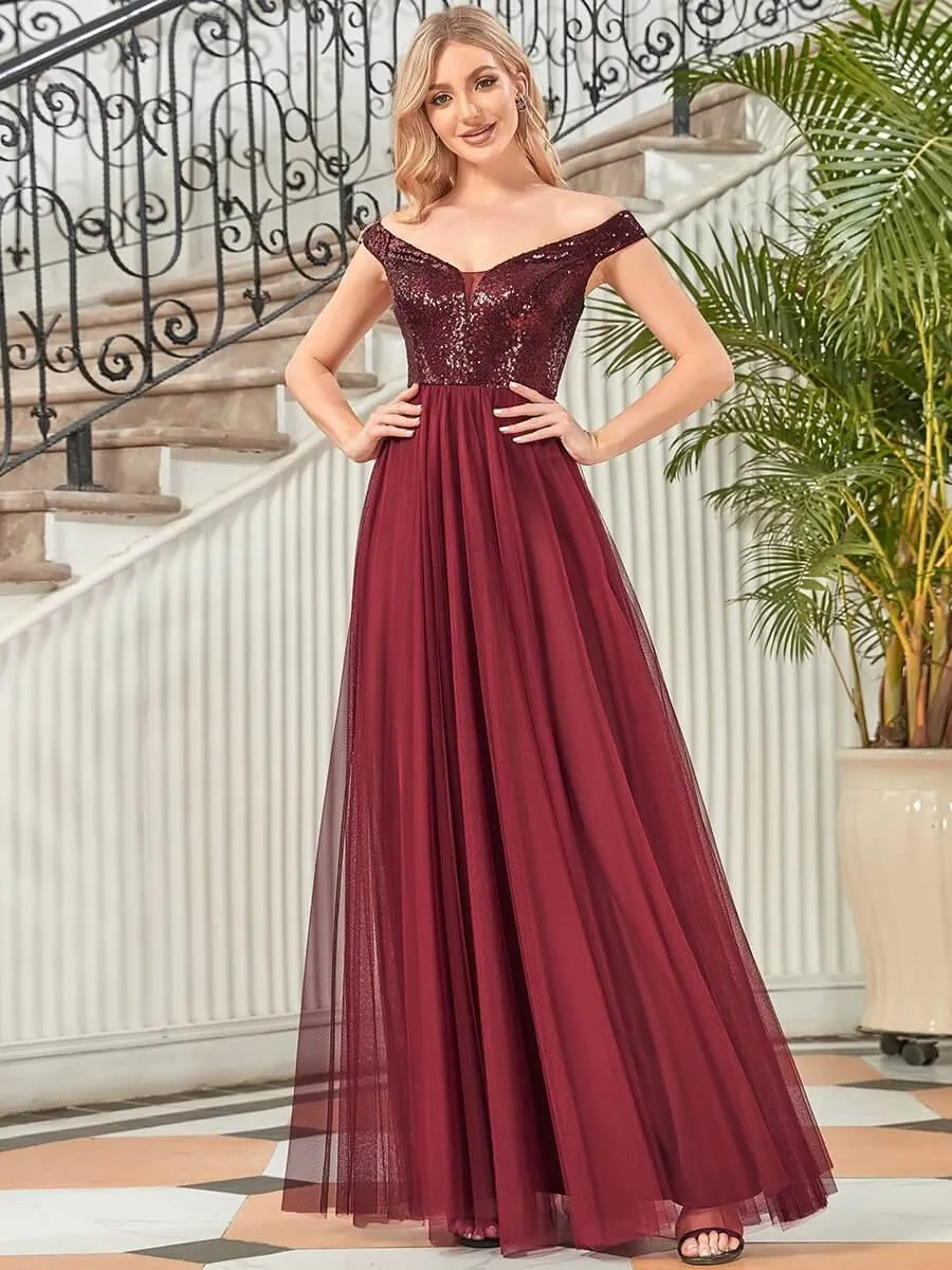 Dorine sequin and tulle ball dress in burgundy s14-16 Express NZ wide