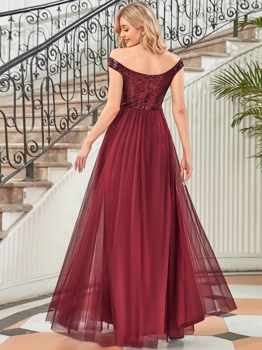 Dorine sequin and tulle ball dress in burgundy s14-16 Express NZ wide
