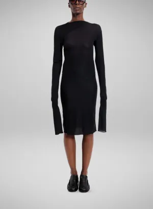 DRIES VAN NOTEN | Fitted Long Sleeve Mesh Dress