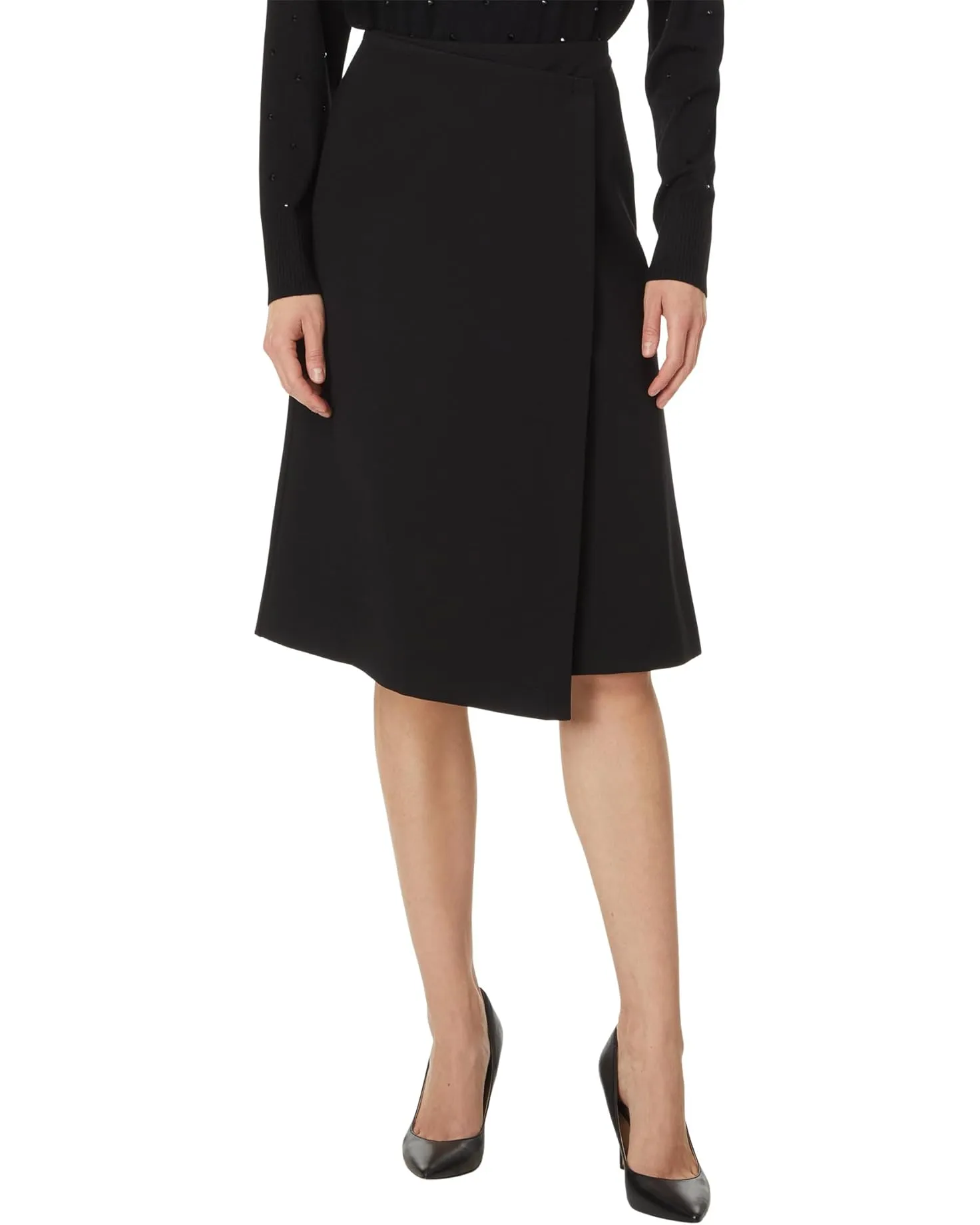 Elliott Lauren Asymmetric Ponte Knit Skirt