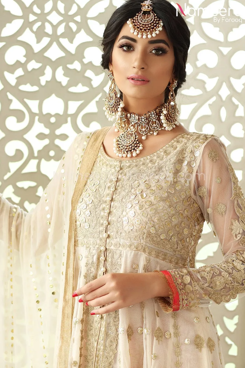 Embroidered Long Anarkali Dress for Wedding Party #BB134