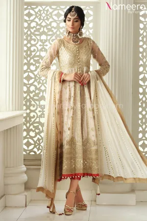Embroidered Long Anarkali Dress for Wedding Party #BB134