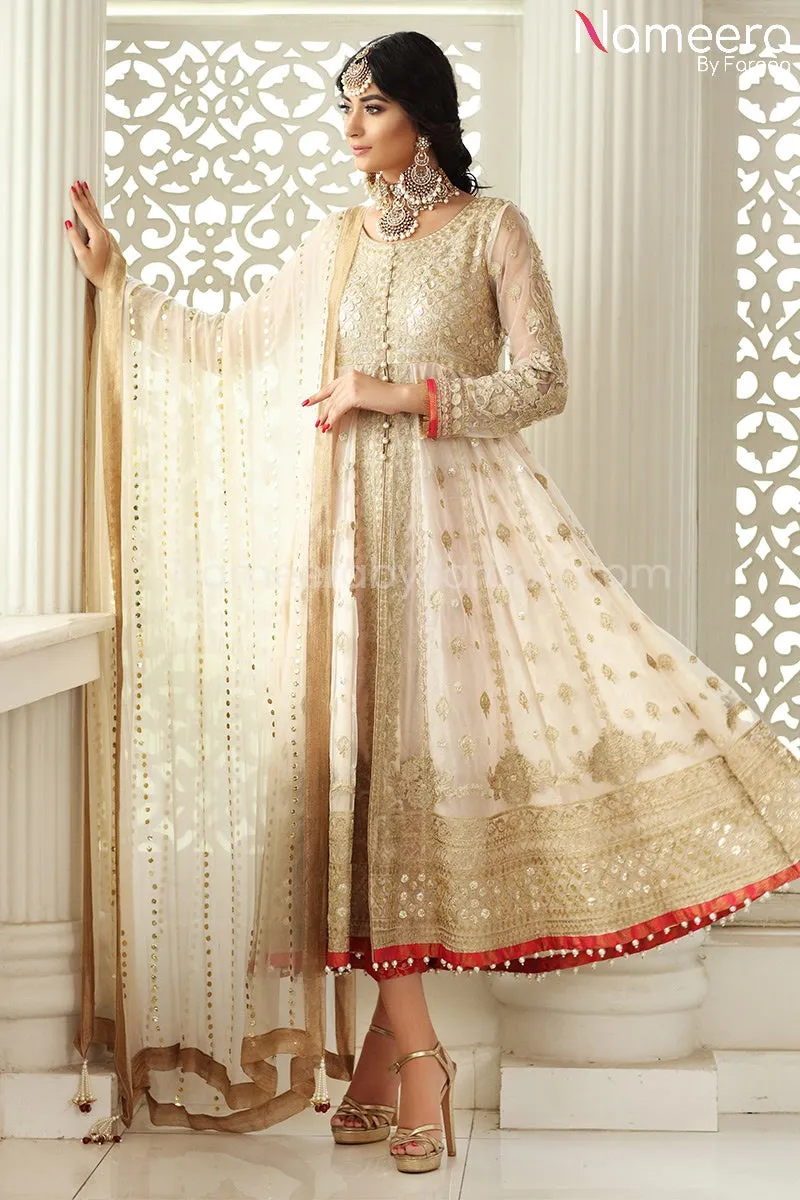 Embroidered Long Anarkali Dress for Wedding Party #BB134