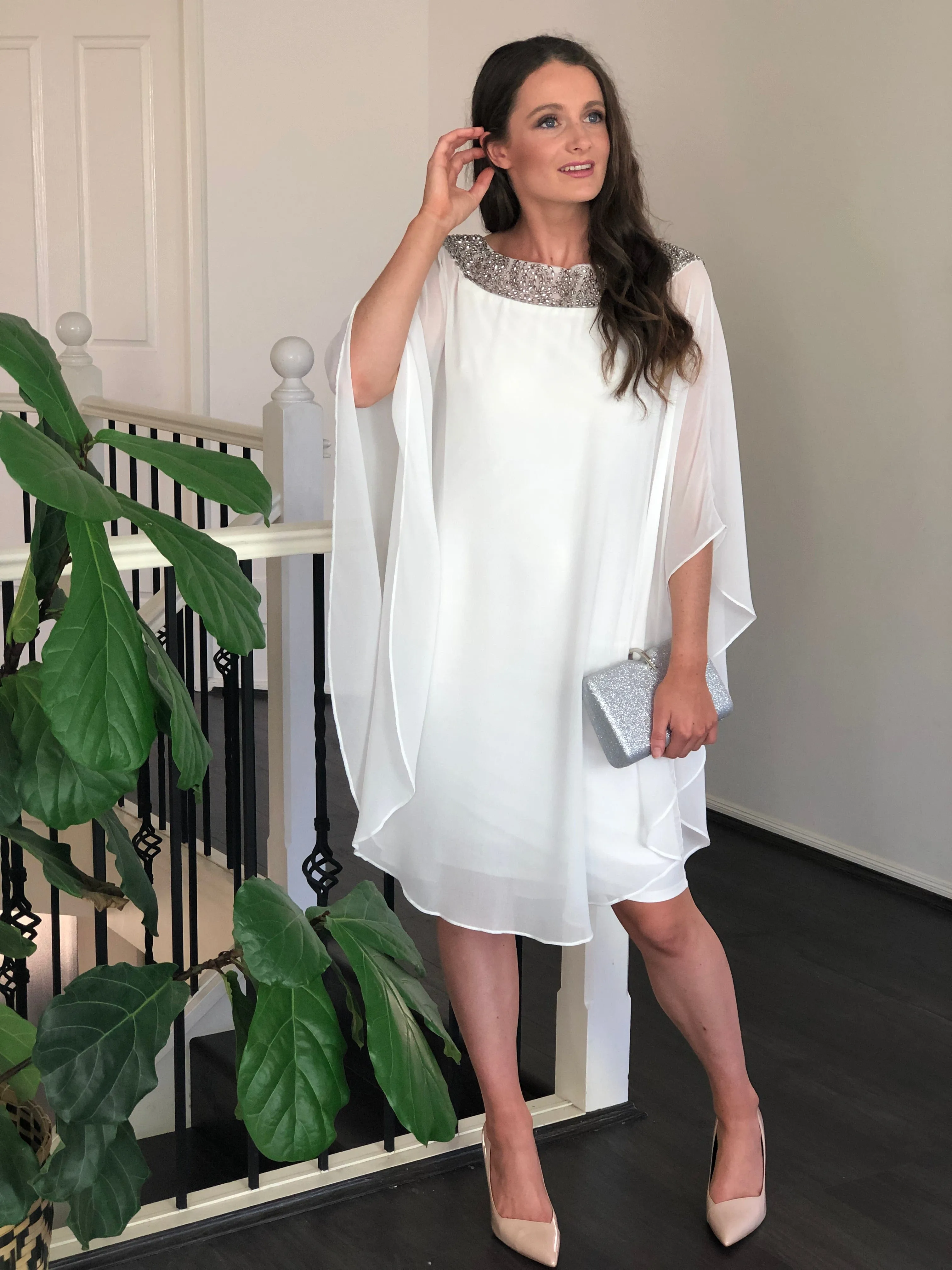 Etan Ivory Evening Dress