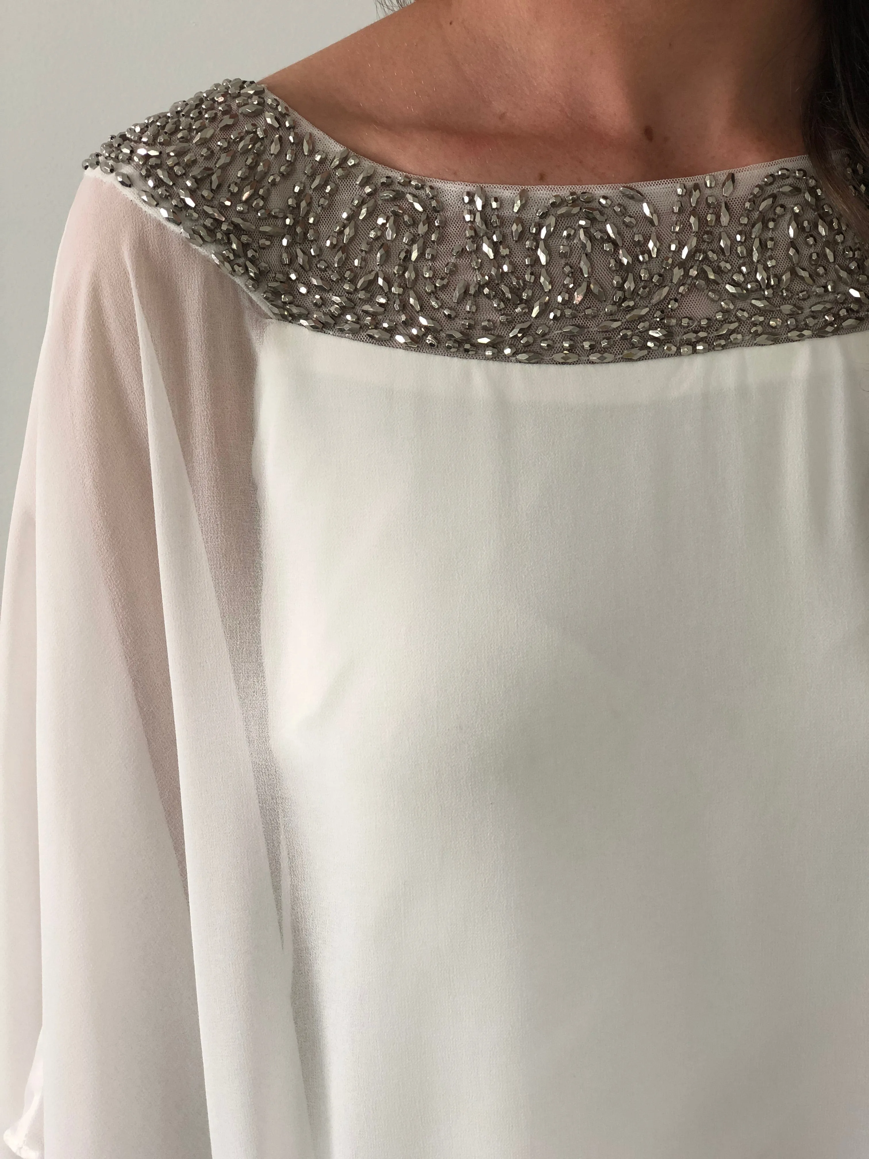 Etan Ivory Evening Dress