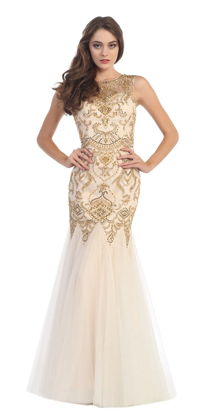 Eureka 4000 Rococo Inspired Mermaid Dress Two Layer Lining