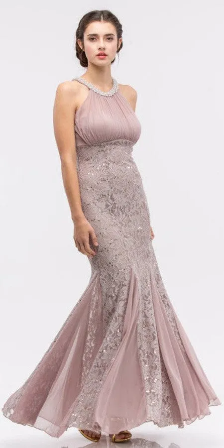 Eureka 5030 Mermaid Flair Skirt Lace Gown Pearl Necklace