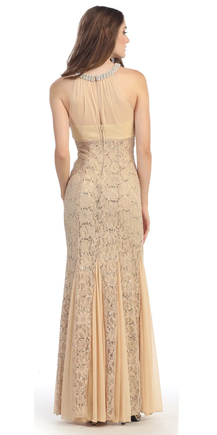 Eureka 5030 Mermaid Flair Skirt Lace Gown Pearl Necklace