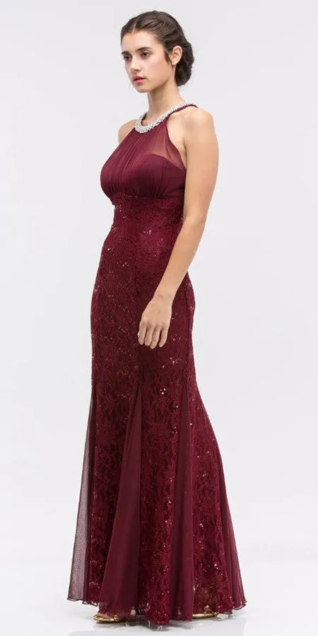 Eureka 5030 Mermaid Flair Skirt Lace Gown Pearl Necklace