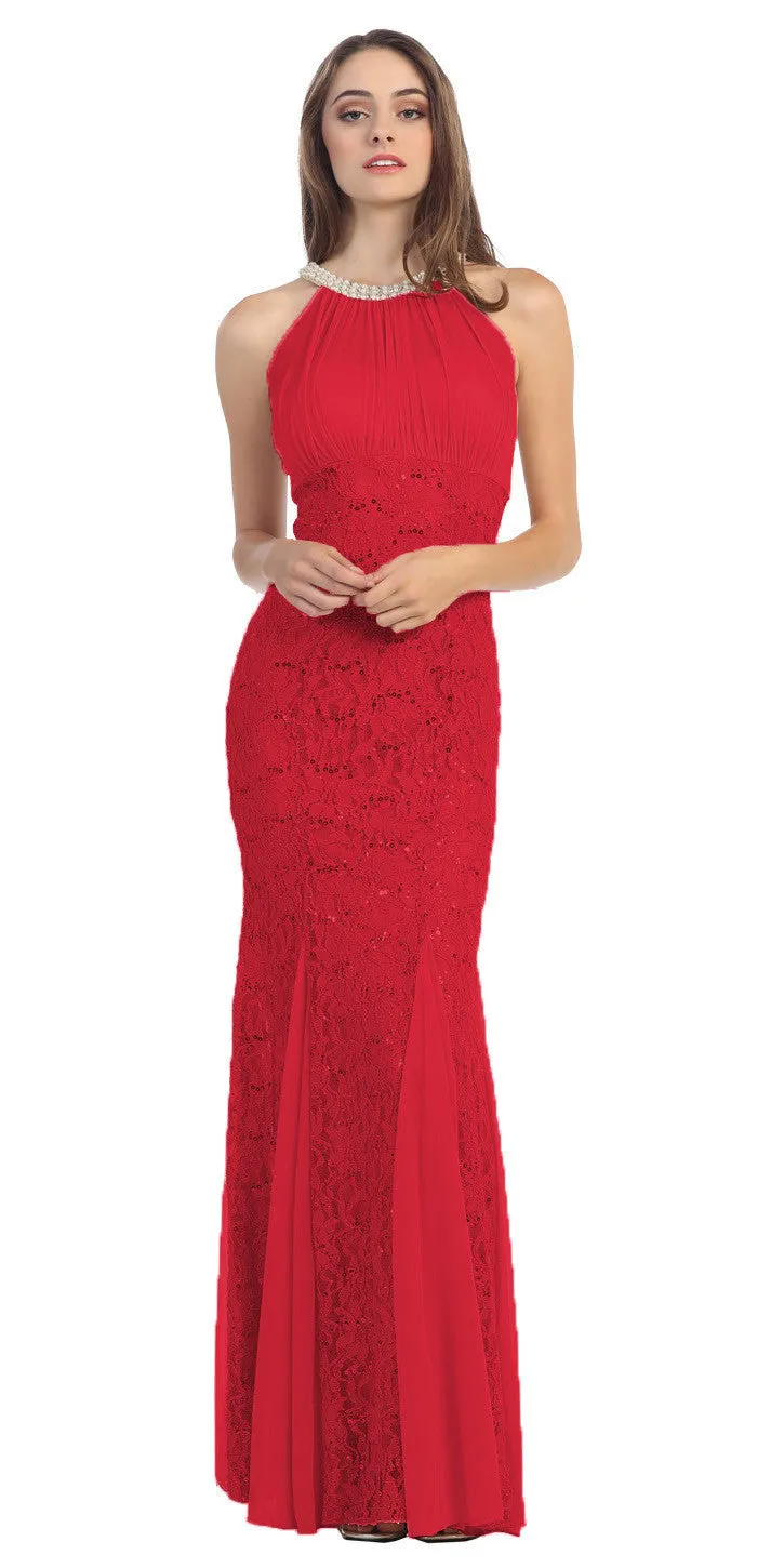 Eureka 5030 Mermaid Flair Skirt Lace Gown Pearl Necklace