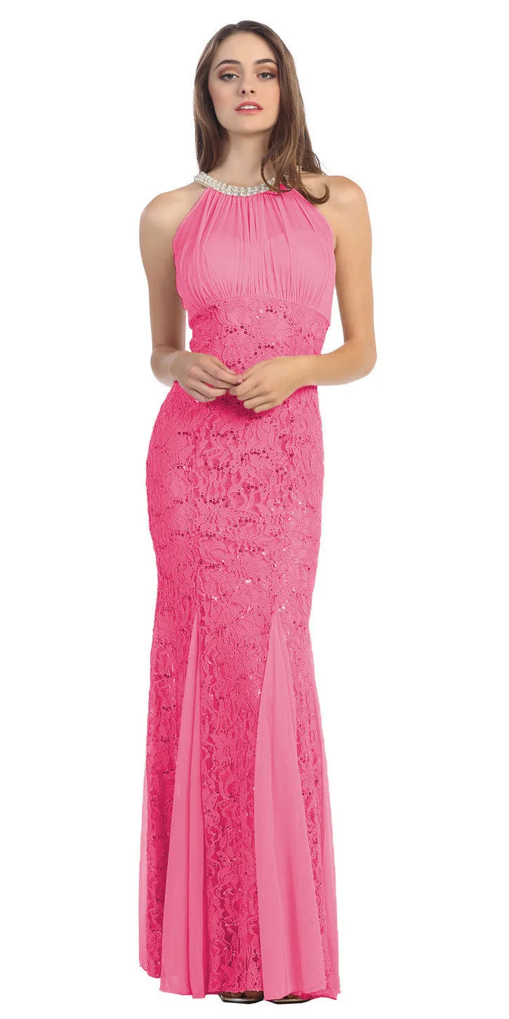 Eureka 5030 Mermaid Flair Skirt Lace Gown Pearl Necklace