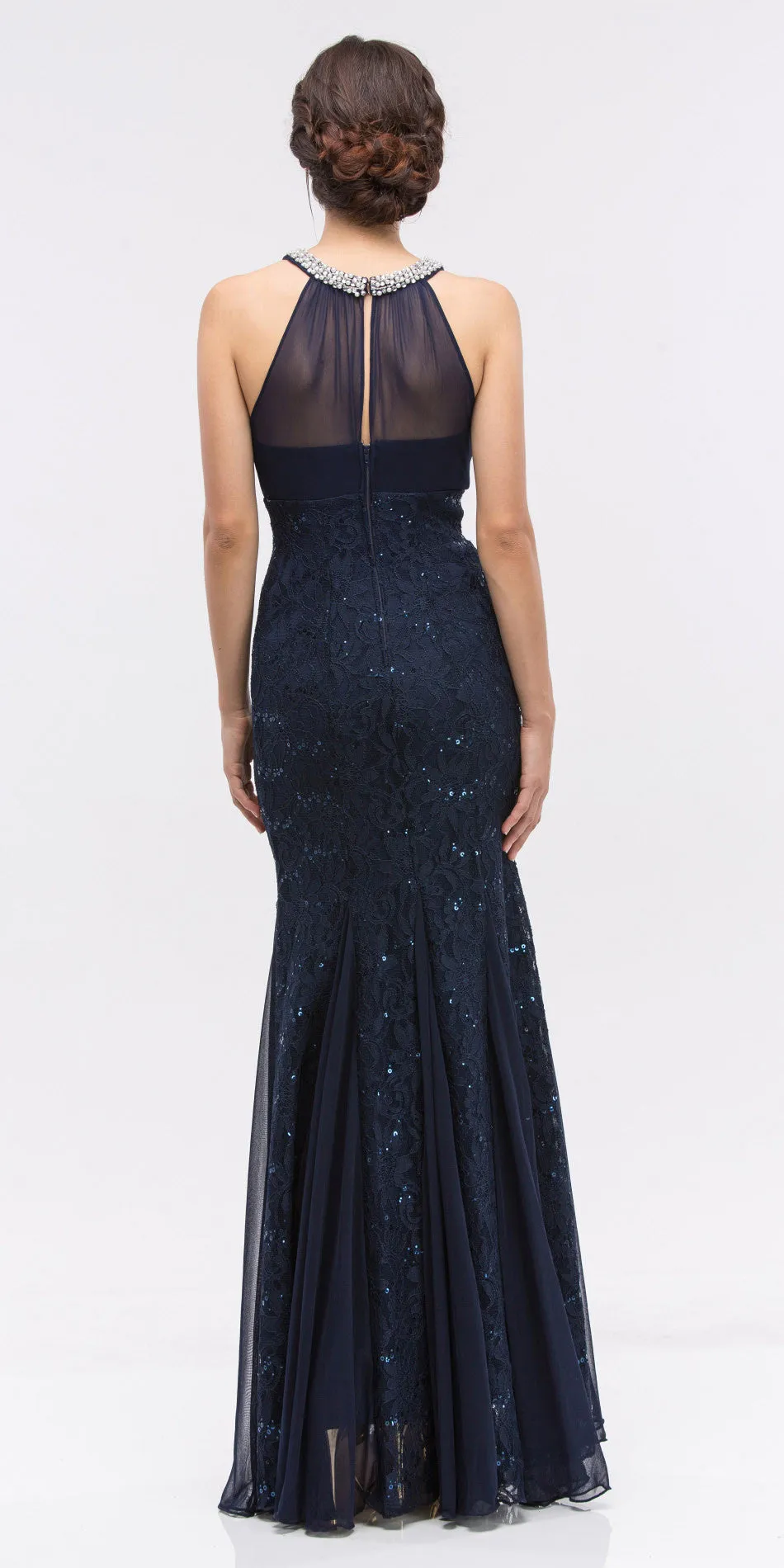 Eureka 5030 Mermaid Flair Skirt Lace Gown Pearl Necklace