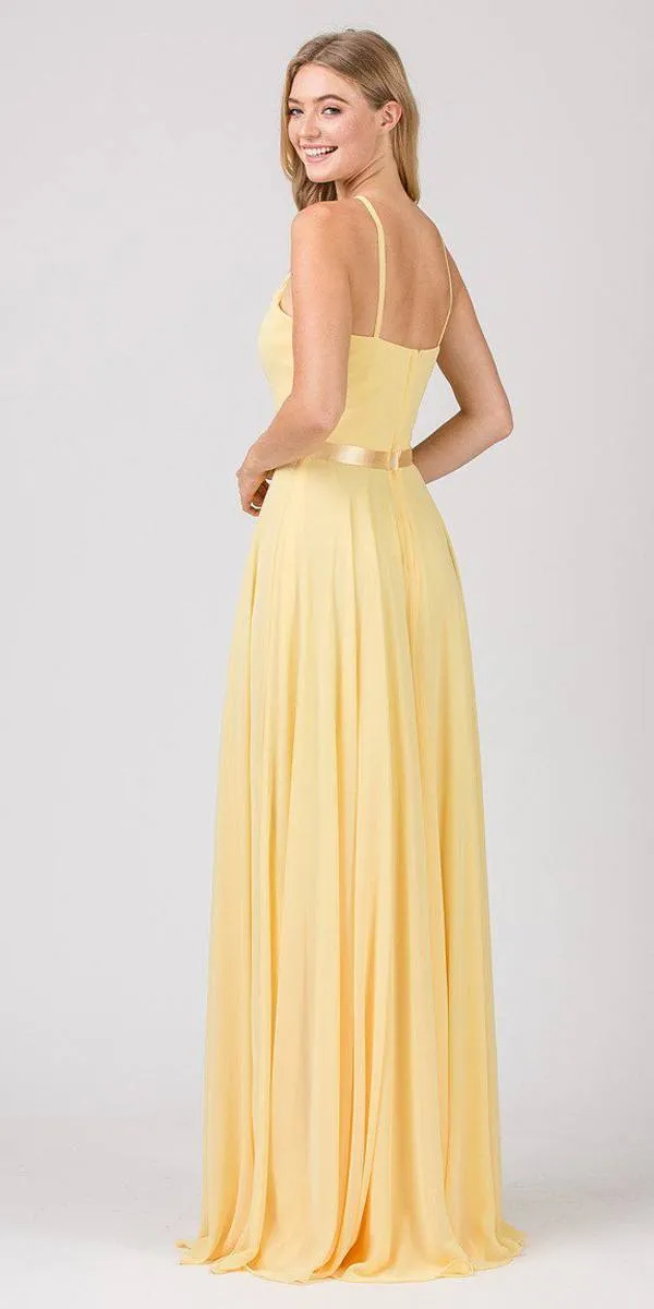 Eureka 8711 A-Line Long Halter Style Formal Dress