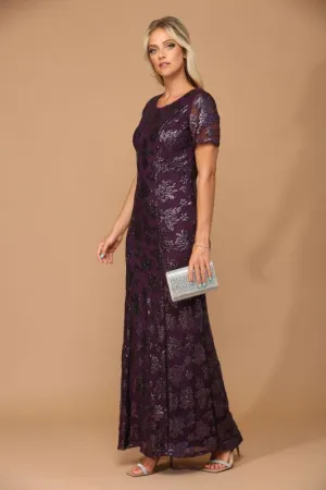 Eva Size XL 3456 Plum Mother of Bride Dress