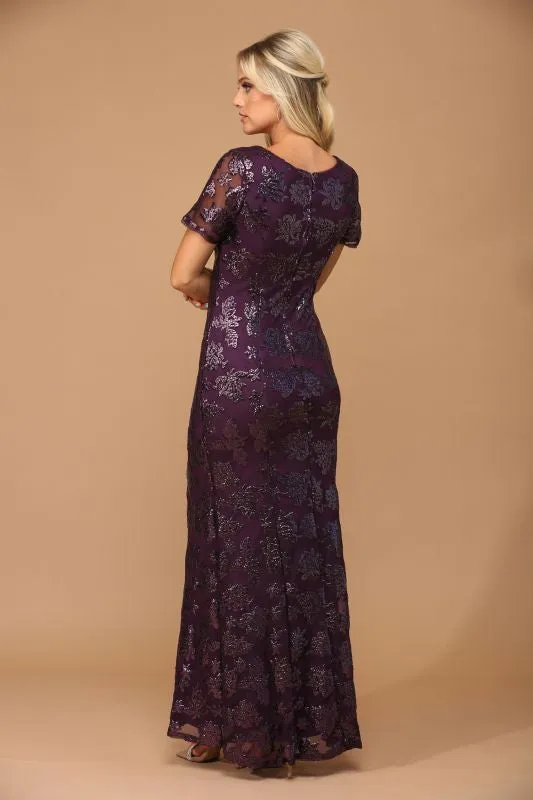 Eva Size XL 3456 Plum Mother of Bride Dress