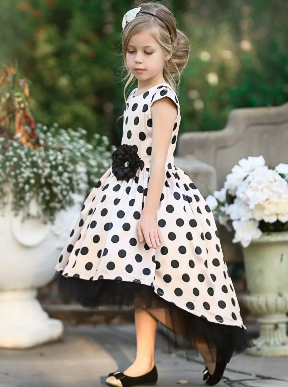 Evening In Paris Cap Sleeve Hi-Lo Tulle Dress