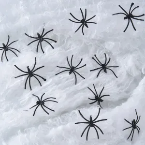 Extra Large Stretchable Cob Web & 40 Fake Spiders