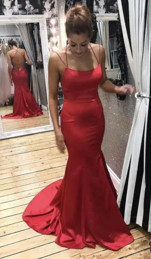 Fitted Dark Red Pageant Dress With Criss-cross Back