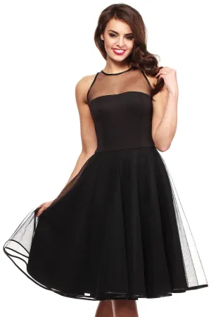 Flared Tulle Evening Dress