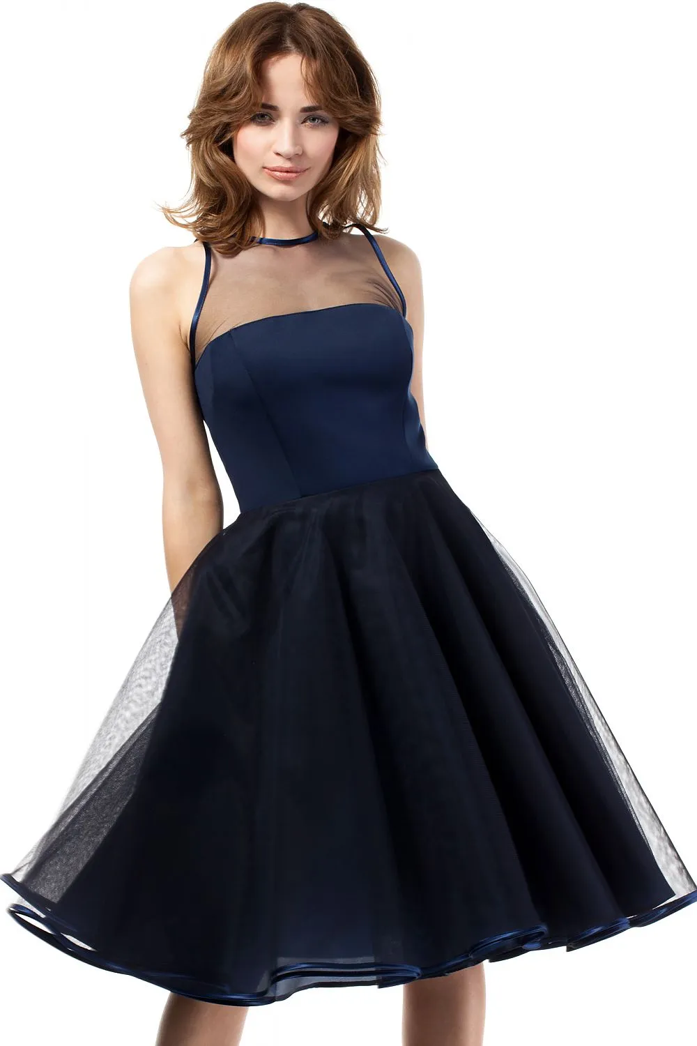 Flared Tulle Evening Dress