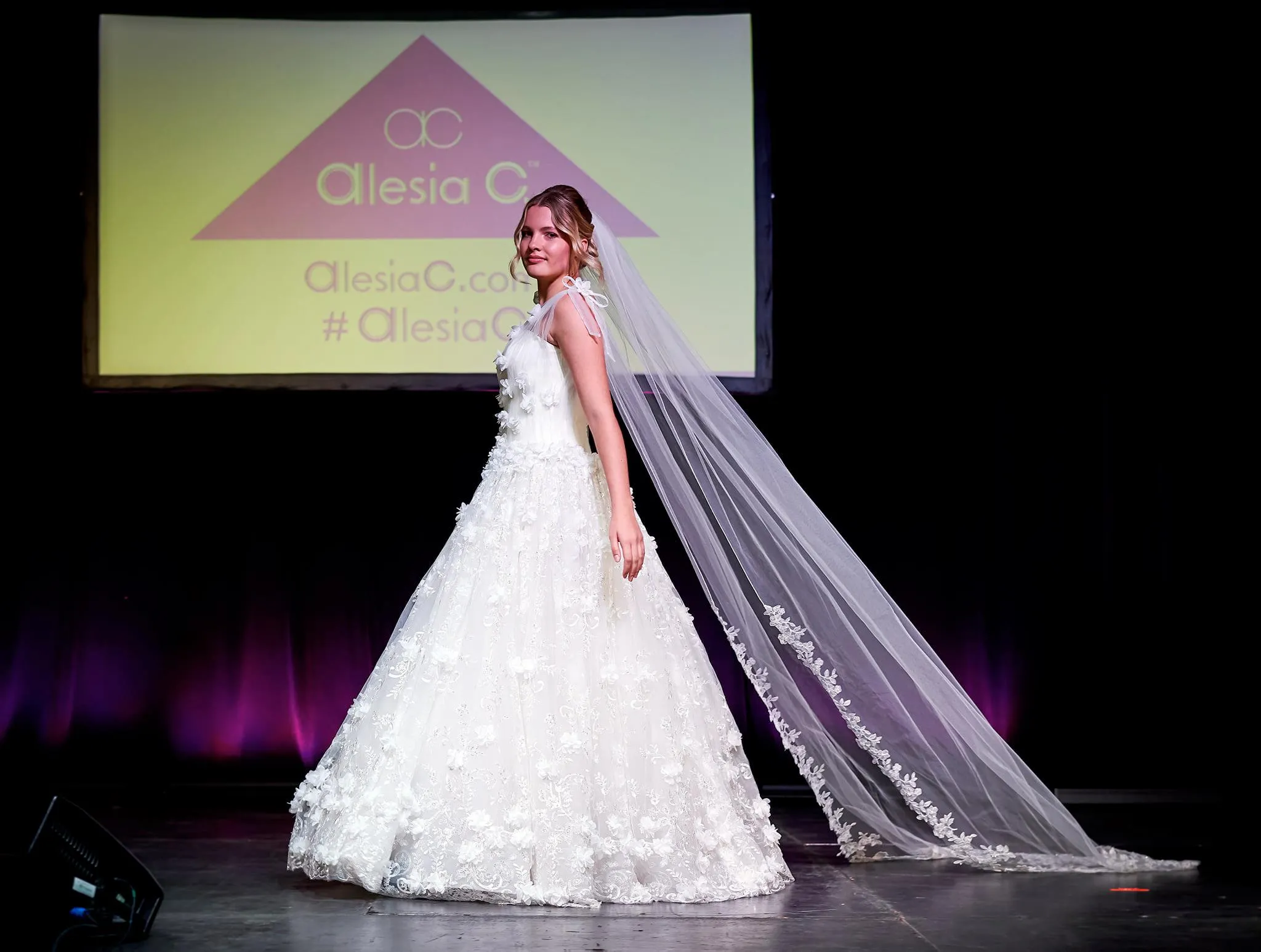 FLEUR ROMANTIQUE Sweetheart 3D Chiffon Floral Lace Bridal Ball Gown