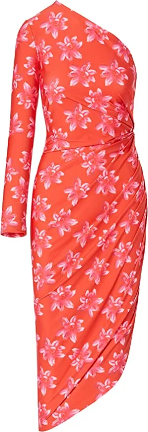 Floral One Shoulder Dress