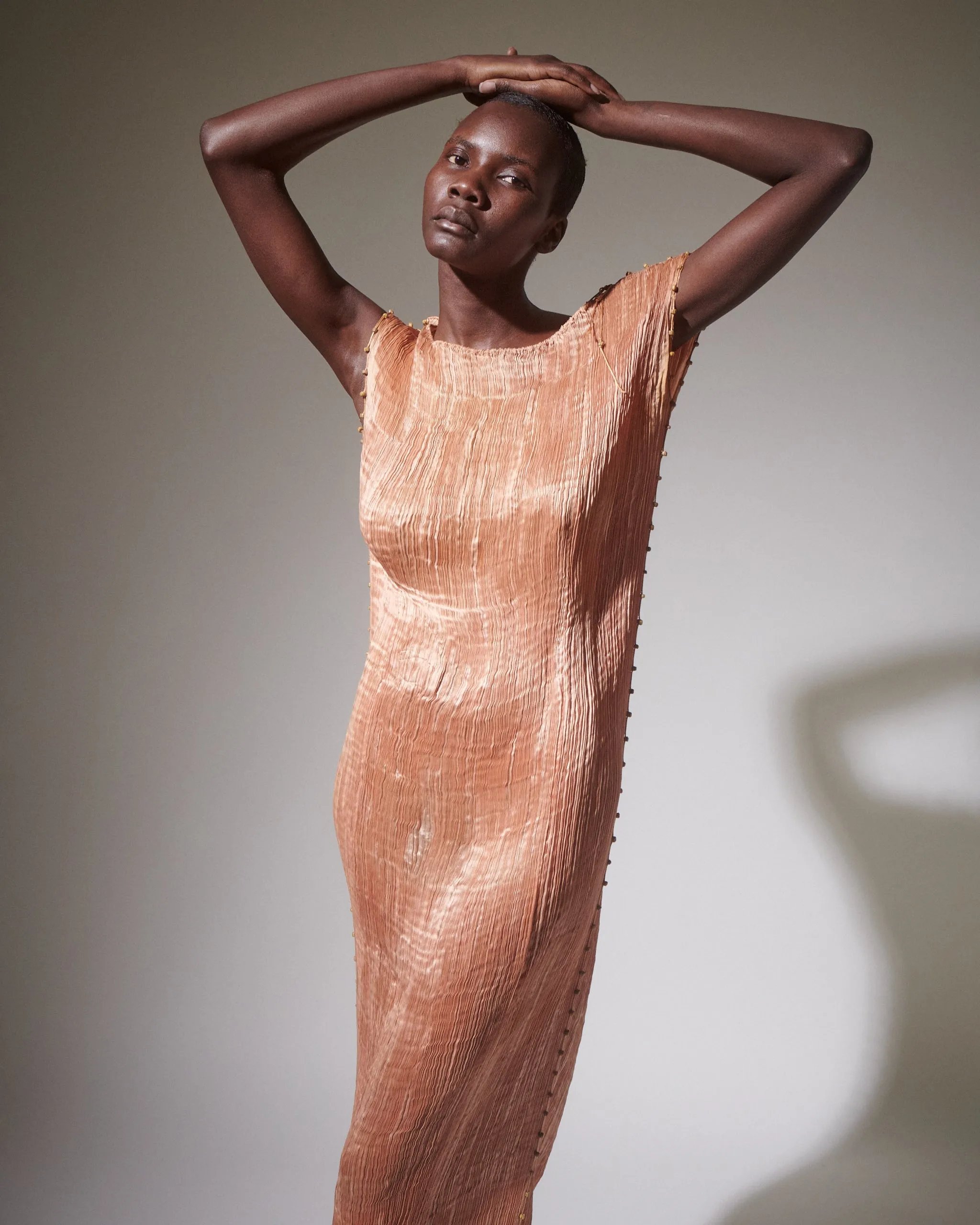 Fortuny Delphos Shell Pink Gown