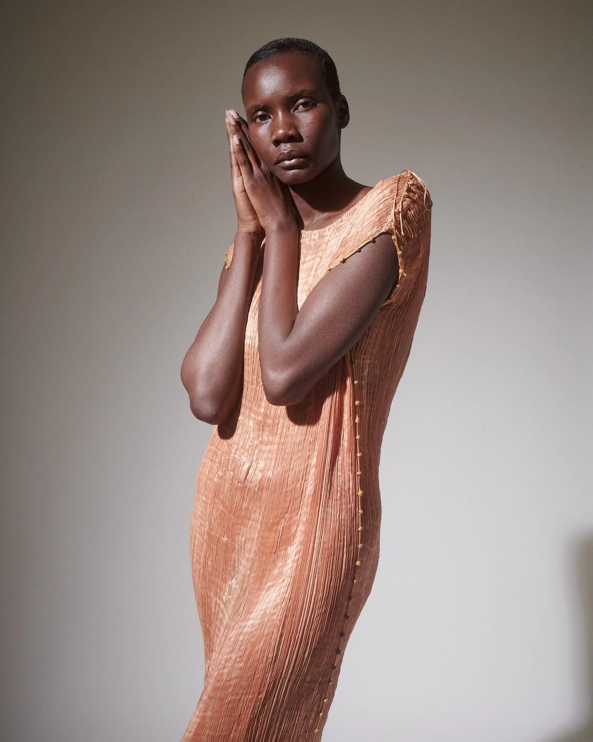 Fortuny Delphos Shell Pink Gown