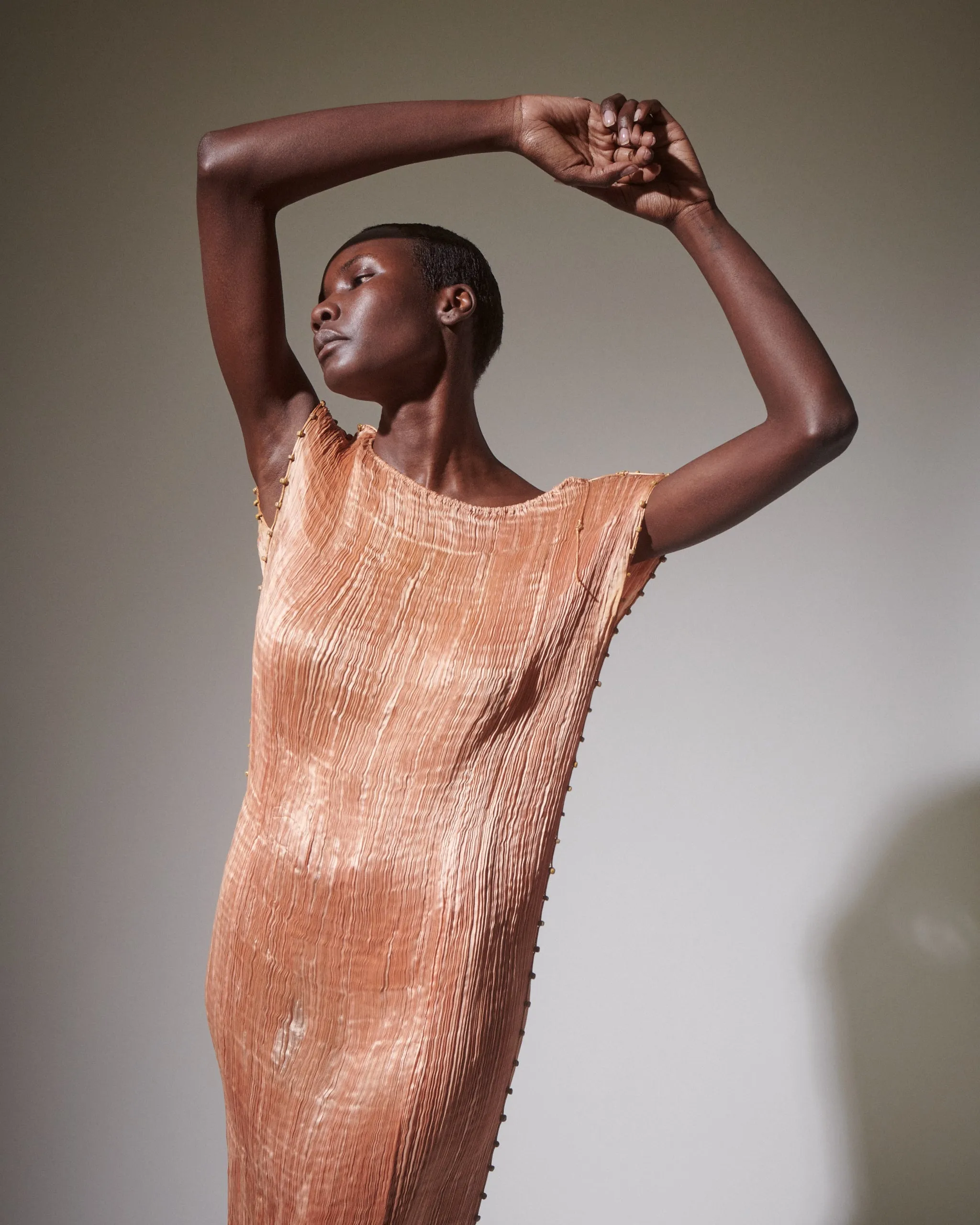 Fortuny Delphos Shell Pink Gown