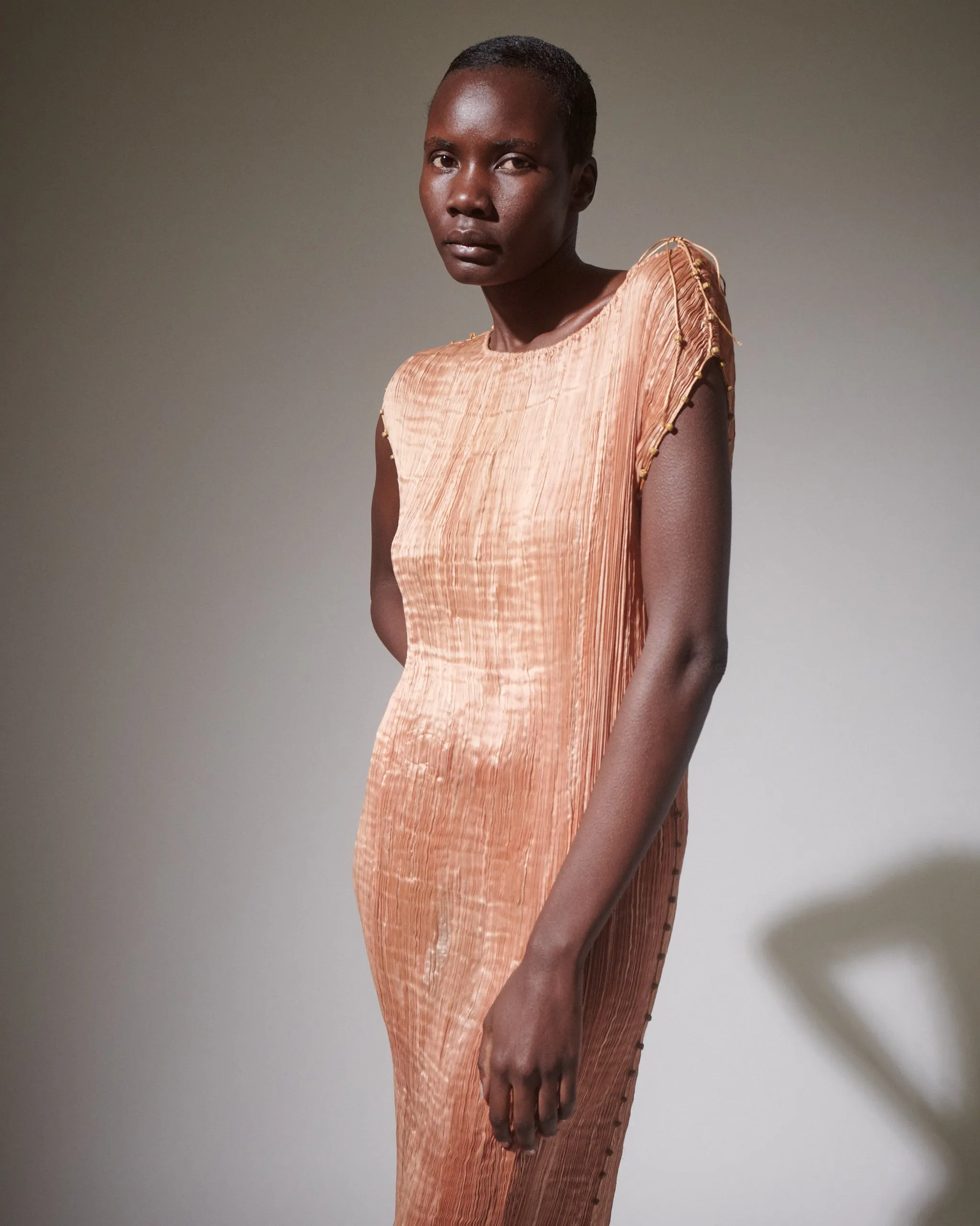 Fortuny Delphos Shell Pink Gown