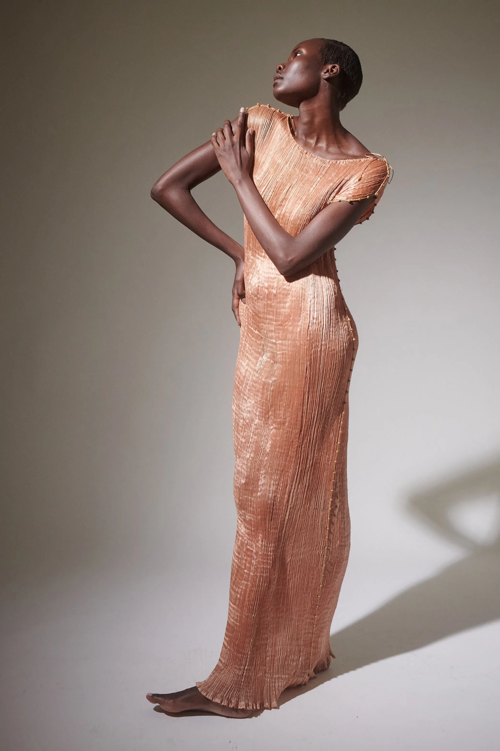 Fortuny Delphos Shell Pink Gown