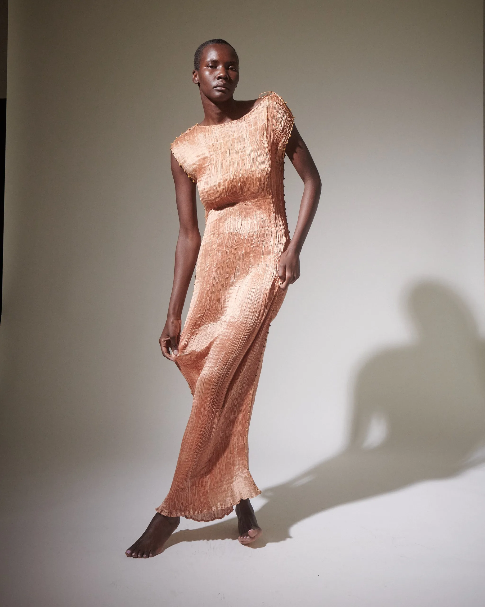 Fortuny Delphos Shell Pink Gown