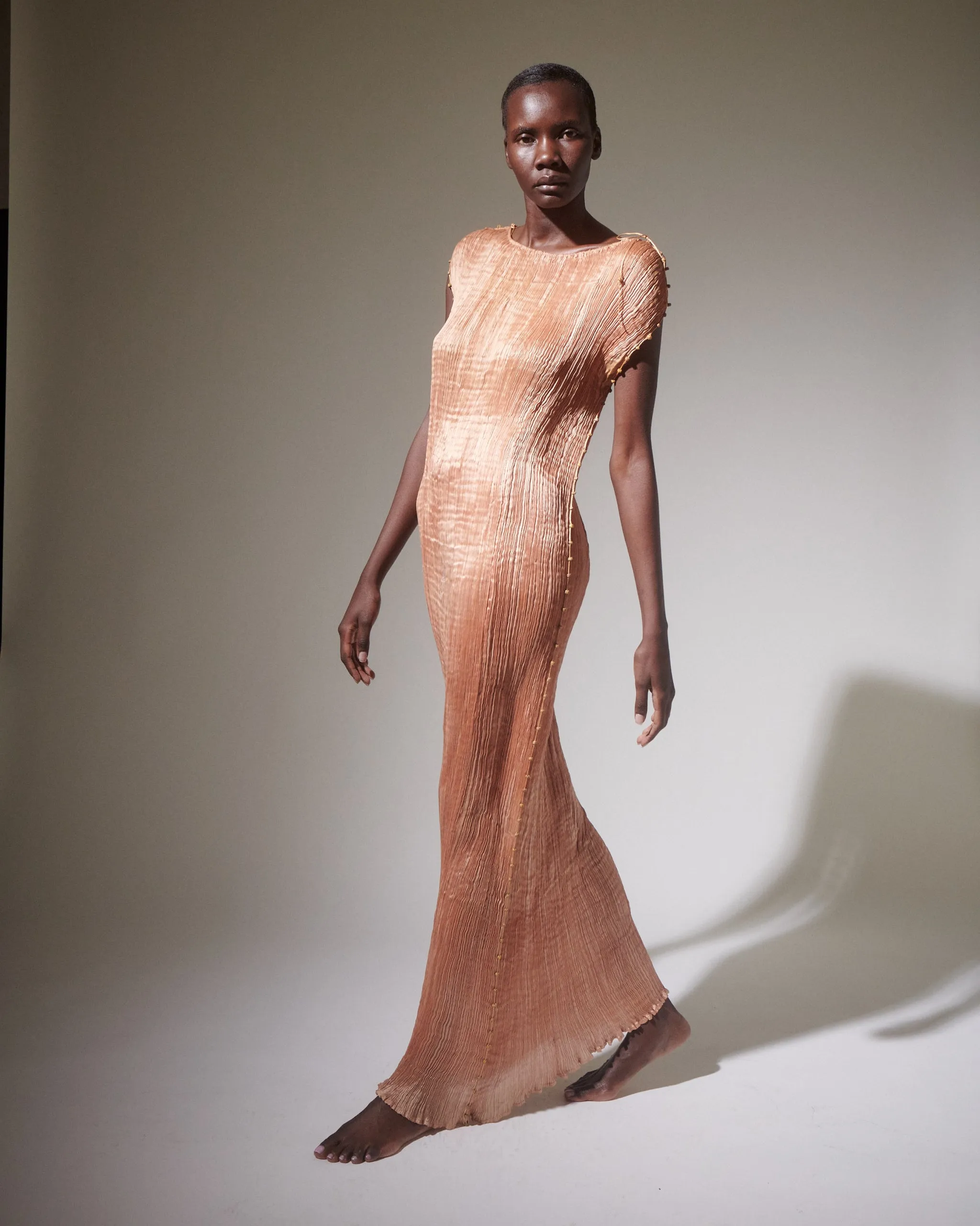 Fortuny Delphos Shell Pink Gown