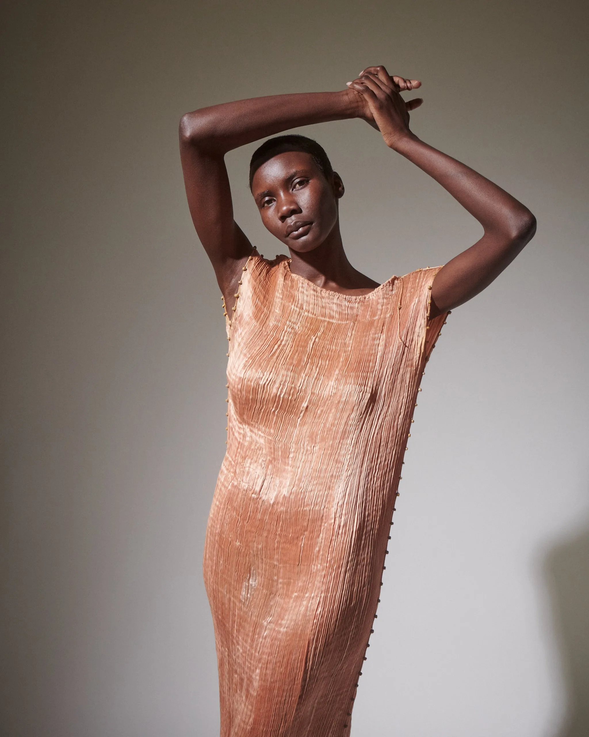 Fortuny Delphos Shell Pink Gown