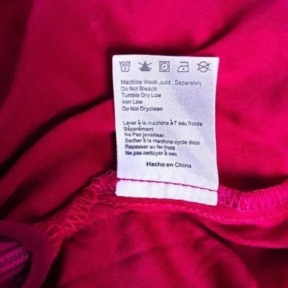 Foxiedox Rayna Asymmetrical Hem Lace Dress Magenta Size Large