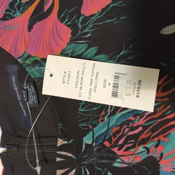 French Connection floral reef Women's chiffon dress.