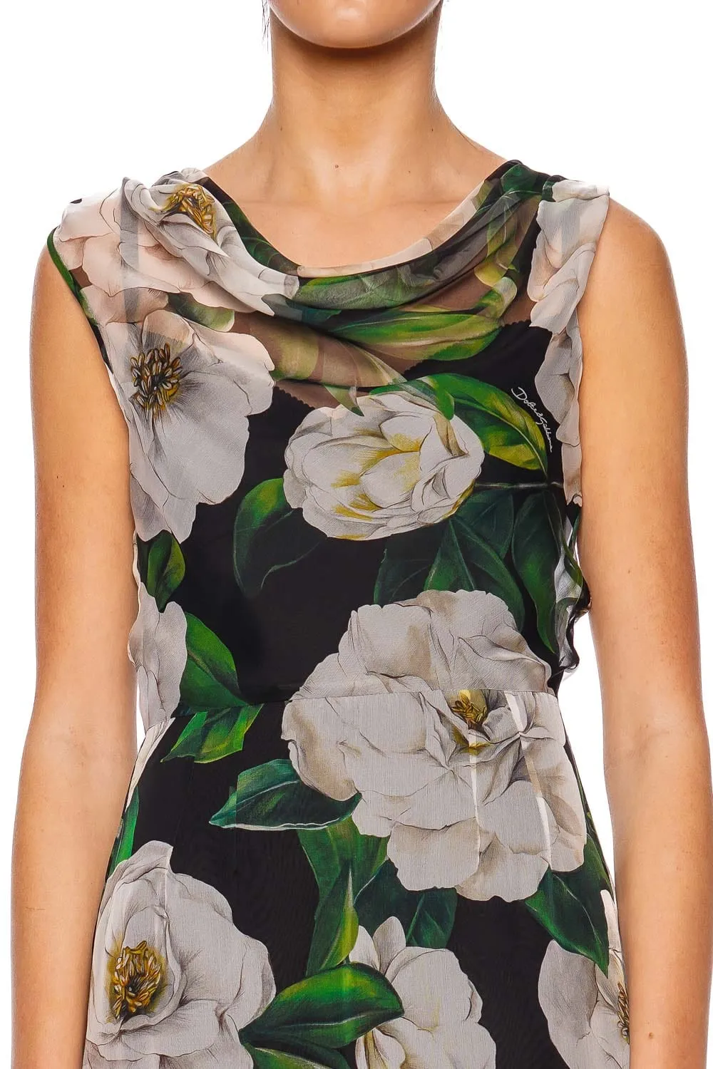 Gardenia Cowl Sleeveless Mini Dress